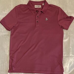 Original Penguin Burgundy Polo Mens Medium Shirt